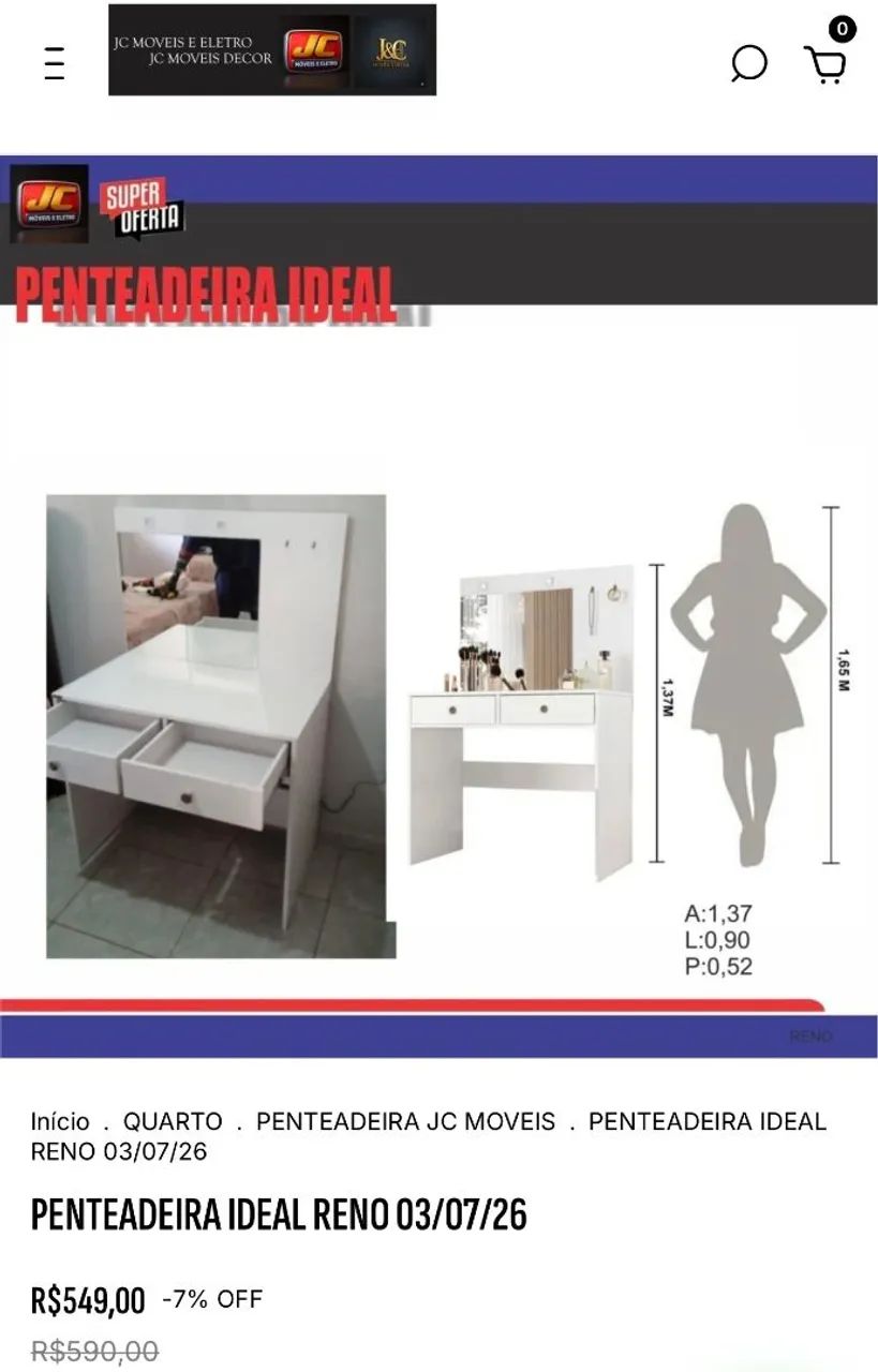 PENTEADEIRA IDEAL BRANCA
