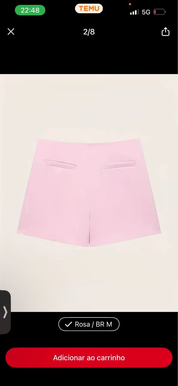 Short saia rosa - Foto 3