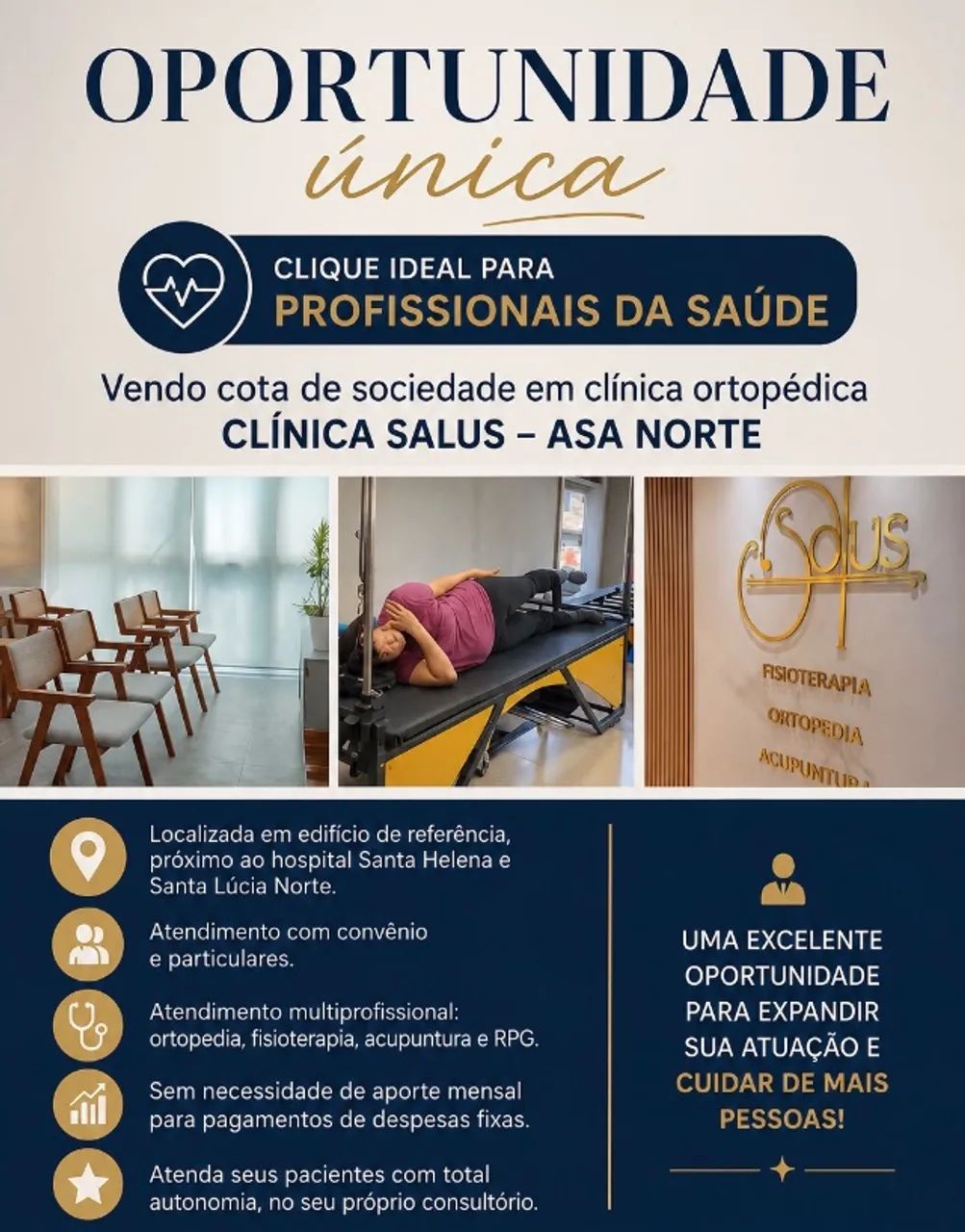 Cota de sociedade em clínica ortopédica consolidada - Asa Norte