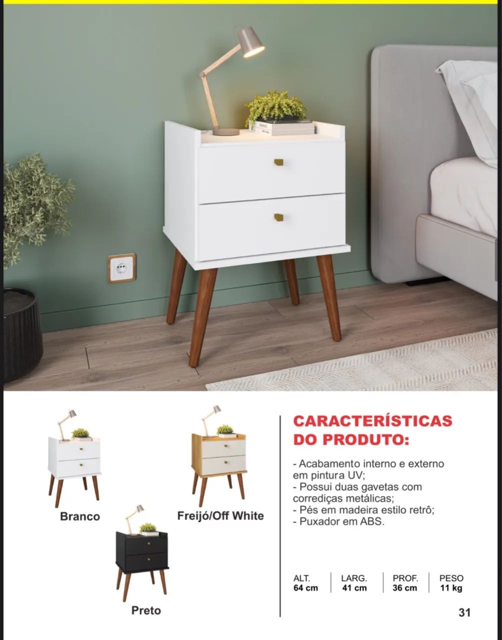 Criado mudo pra Quarto kit com 2  - Foto 2