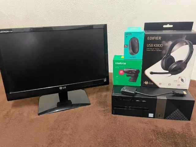 PC Completo Dell i3 7100, 8GB RAM + Headset + Mouse sem fio + Webcam - Foto 4