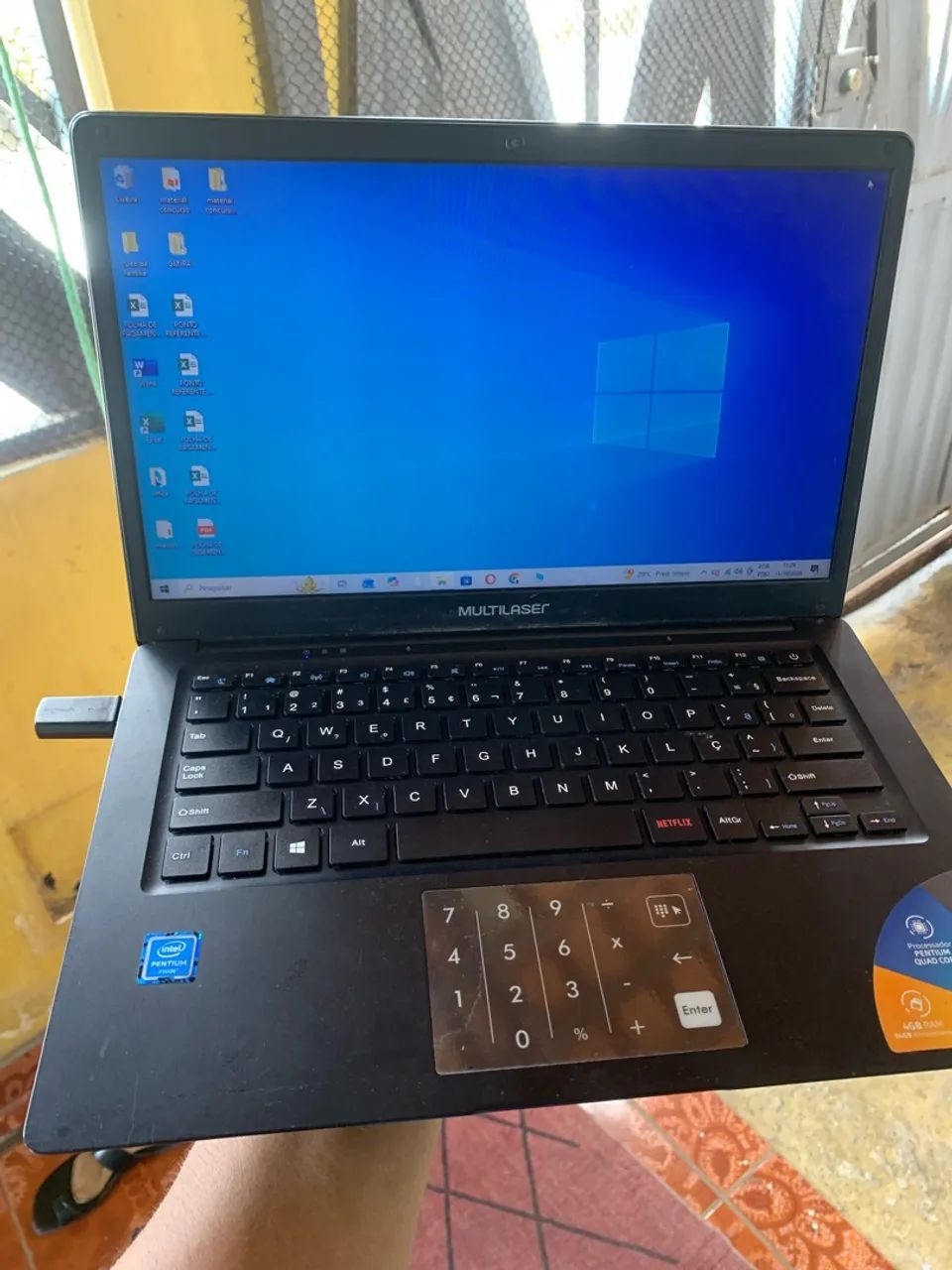 Título: Notebook Multilaser Quad Core Pentium 4GB (Algumas teclas falhando) - Foto 4