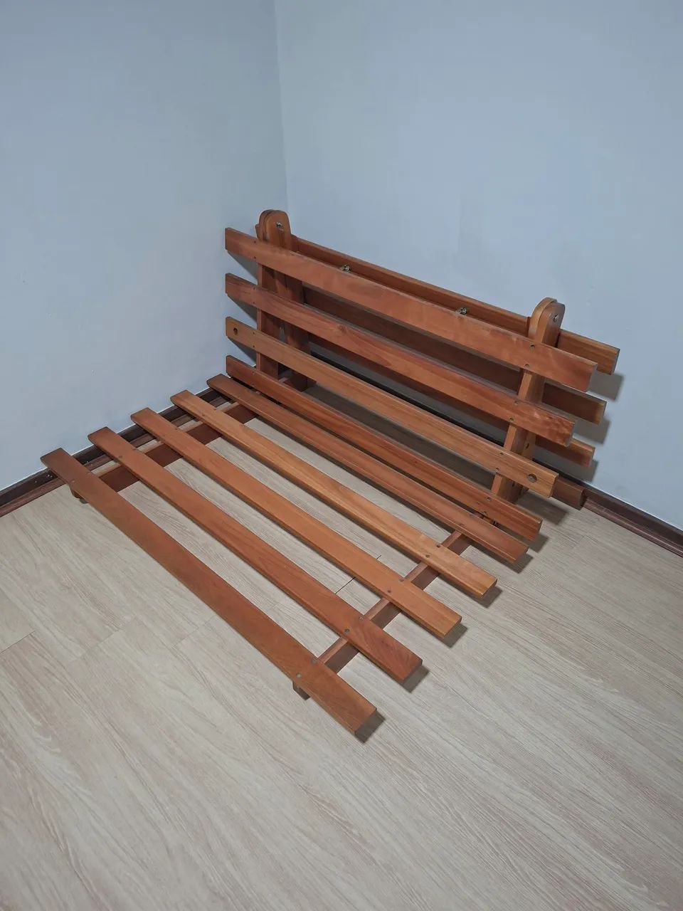 Sofá Cama Casal Futon Tokio Madeira - Foto 4