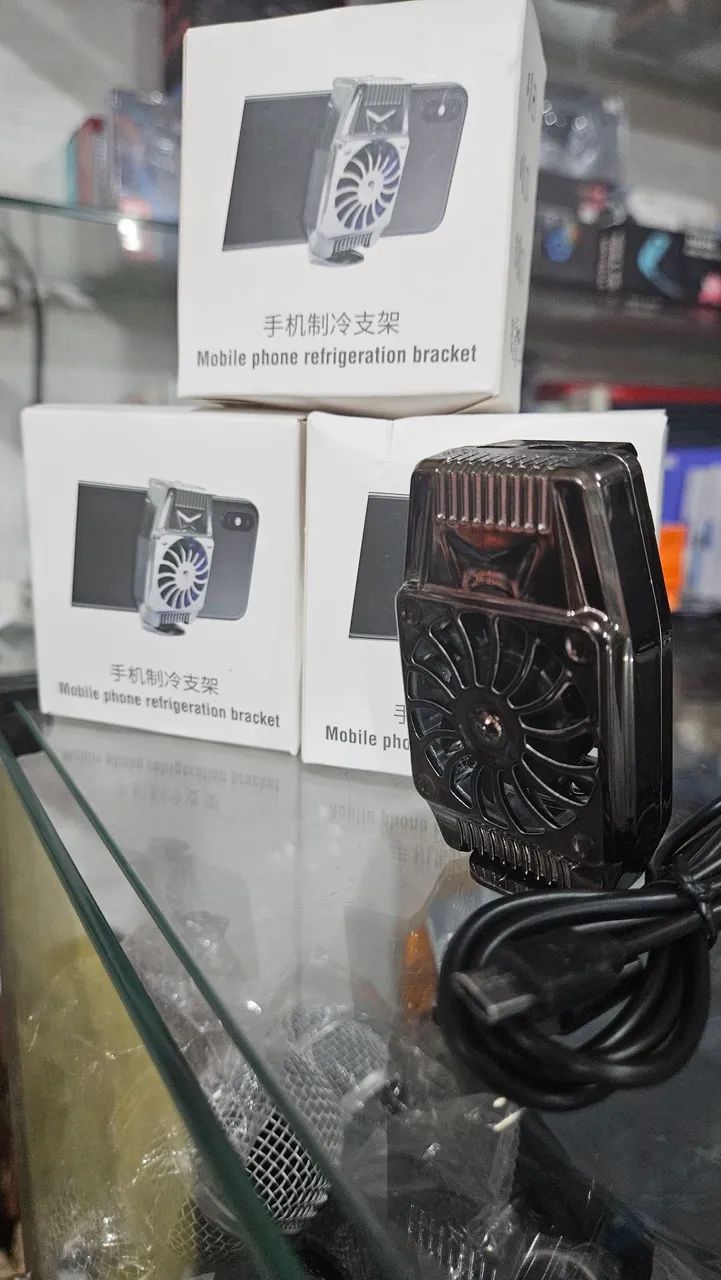 Cooler ventilação para celular com cabo