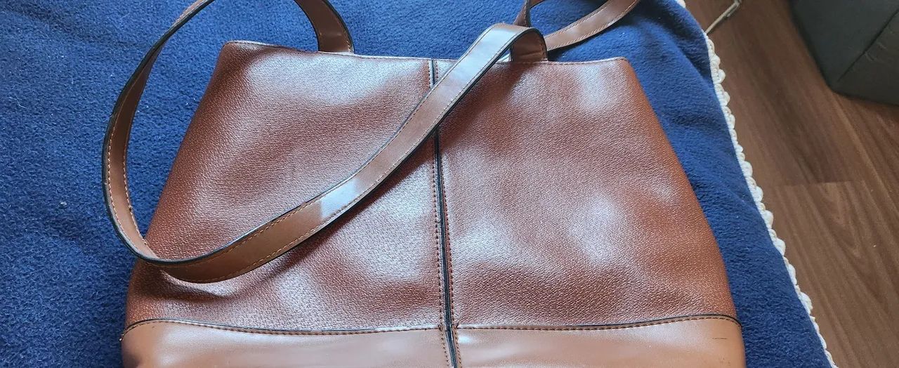 Bolsa de couro legítimo antiga vintage chenson  - Foto 4