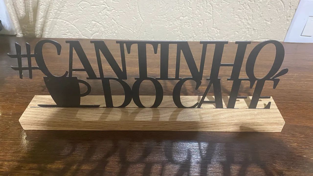 Placa decorativa para café 