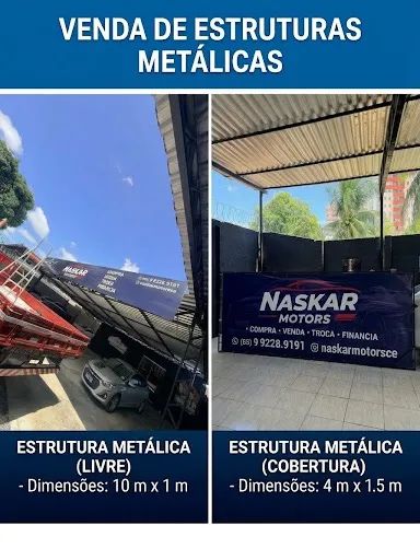Banner com estrutura metálica 