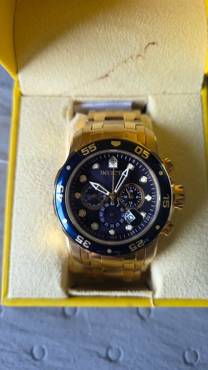 Rélogio Invicta Pro Diver 0073 dourado - Foto 2
