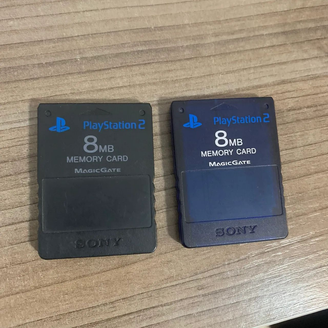 2 Memory card original ps2 PlayStation 2 Sony oficial play 2 blue translúcido azul preto