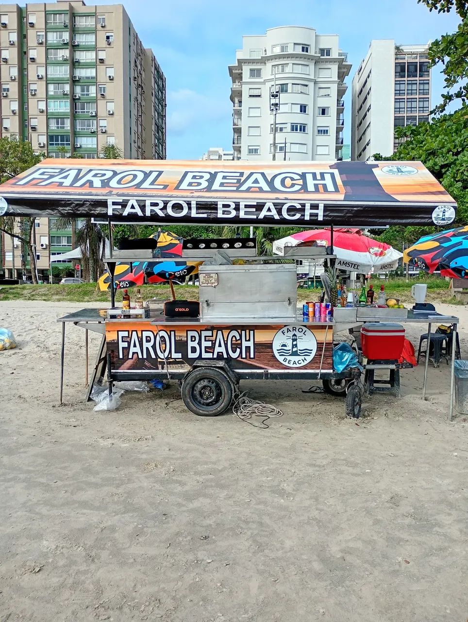 Carrinho de praia - Canal 6 - Santos/SP - Foto 4