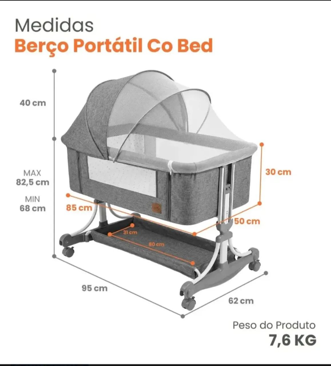 Berço Moisés portátil  - Foto 3