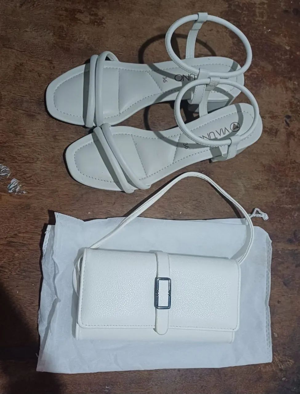 Sandália Branca + Bolsa Branca