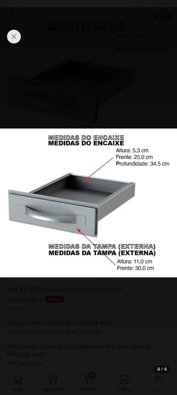 Vendo gaveta churrasqueira nova - Foto 3