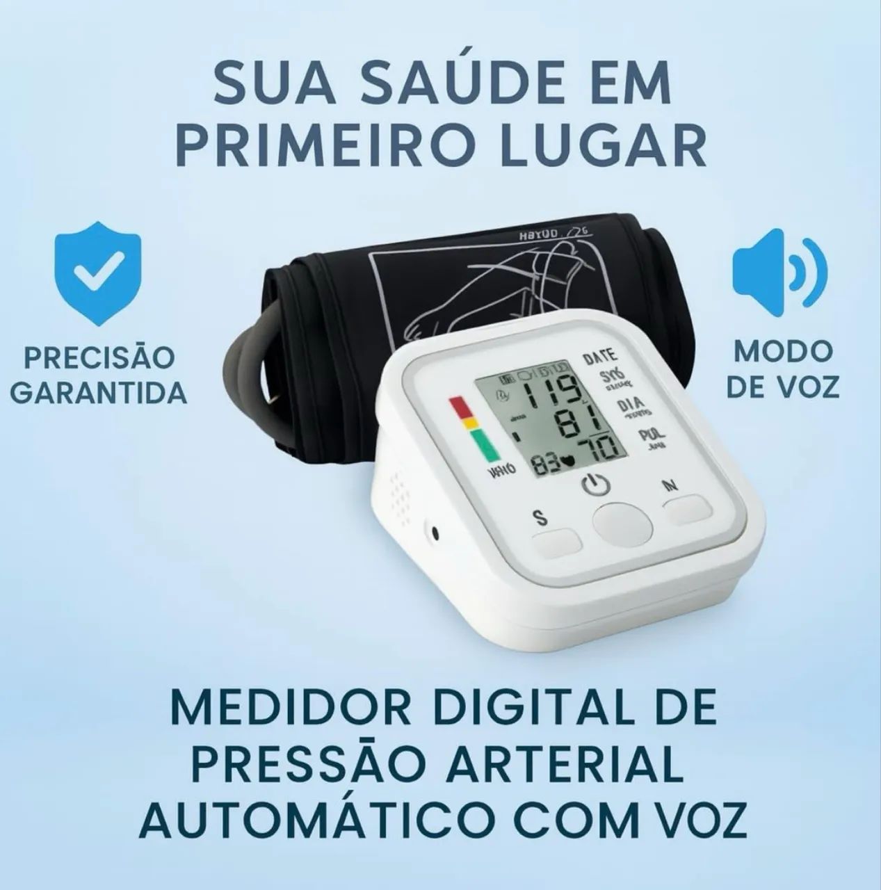 Monitor de Pressão Arterial - DIGITAL (BRAÇO) - Foto 5