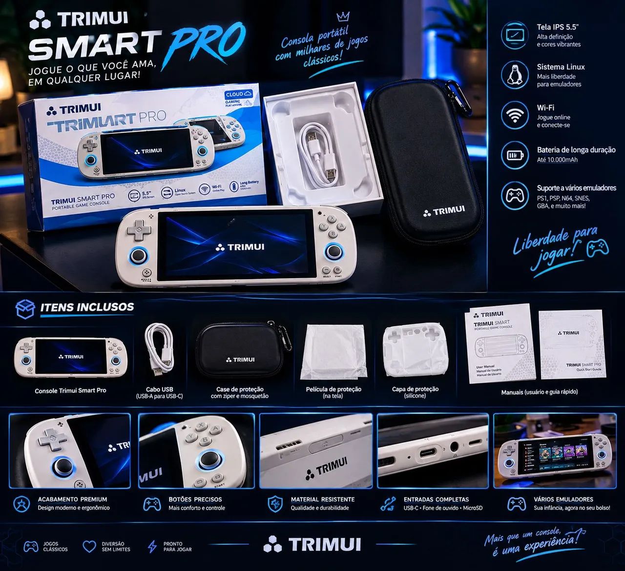 "Trimui Smart Pro 128GB - Estado de novo".
