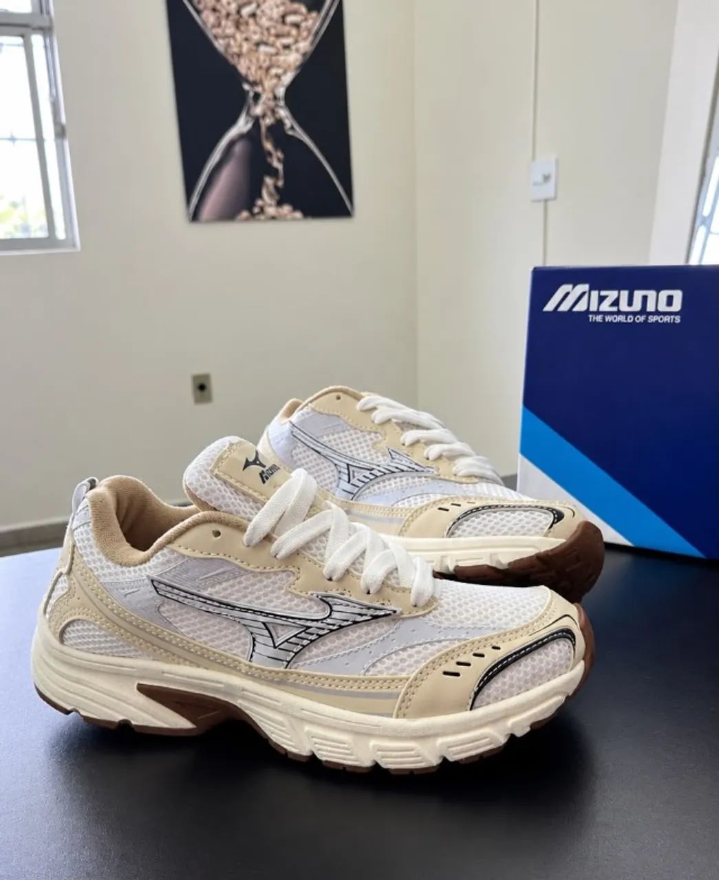 Tenis Mizuno MXR retrô Marrom Branco Novidade - Foto 2