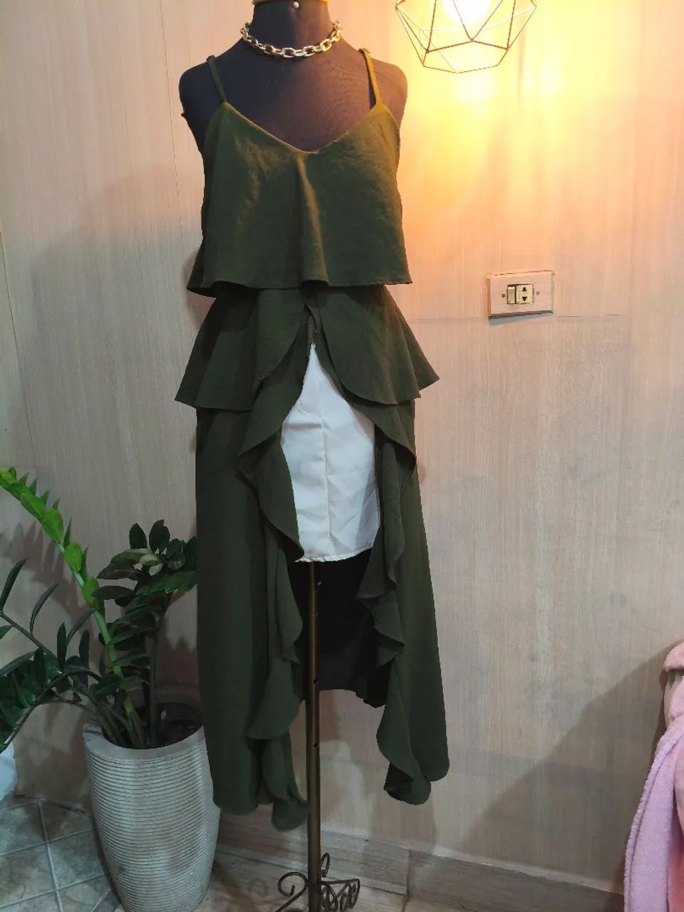 Bata Boho  verde militar Tam: p/m - Foto 3