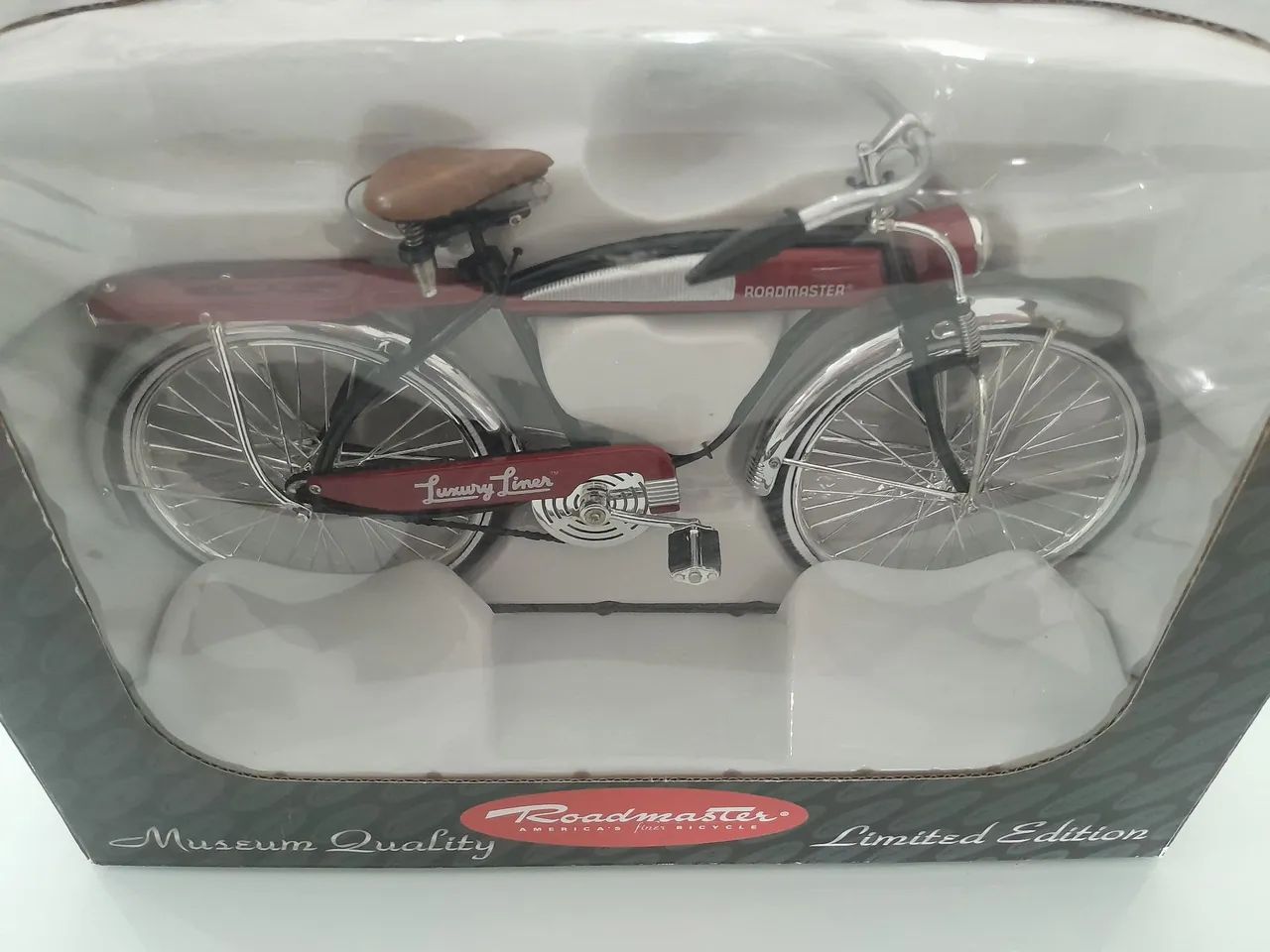 Rara Miniatura de bicicleta antiga USA Roadmaster - Foto 5