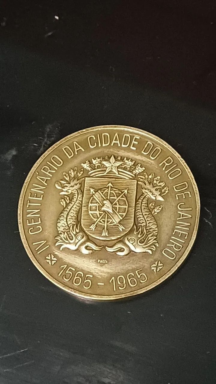 Medalha comemorativa centenário rio de janeiro em bronze 