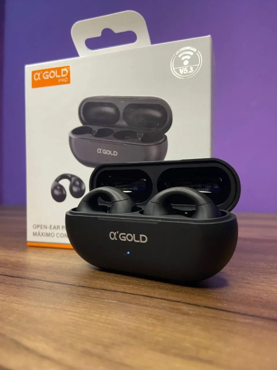 Fone de ouvido Bluetooth Open-Ear ?'Gold Pro FN-BT33 