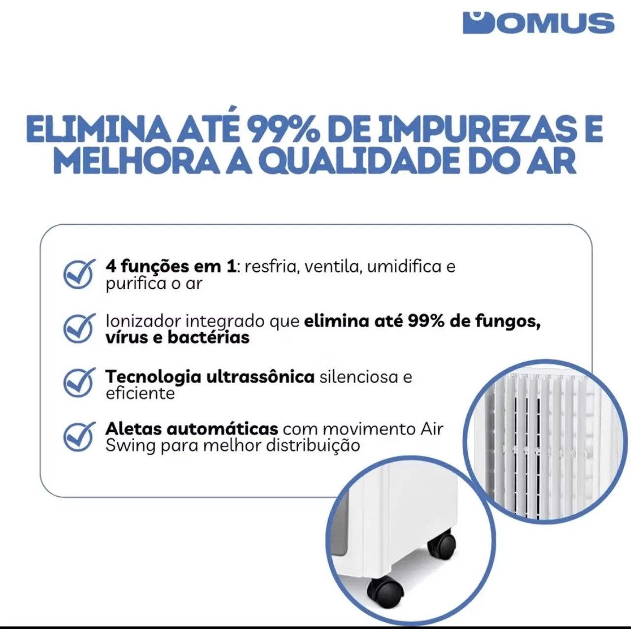 Climatizador smart 4 em 1 resfria ventila umidifica e purifica   - Foto 4