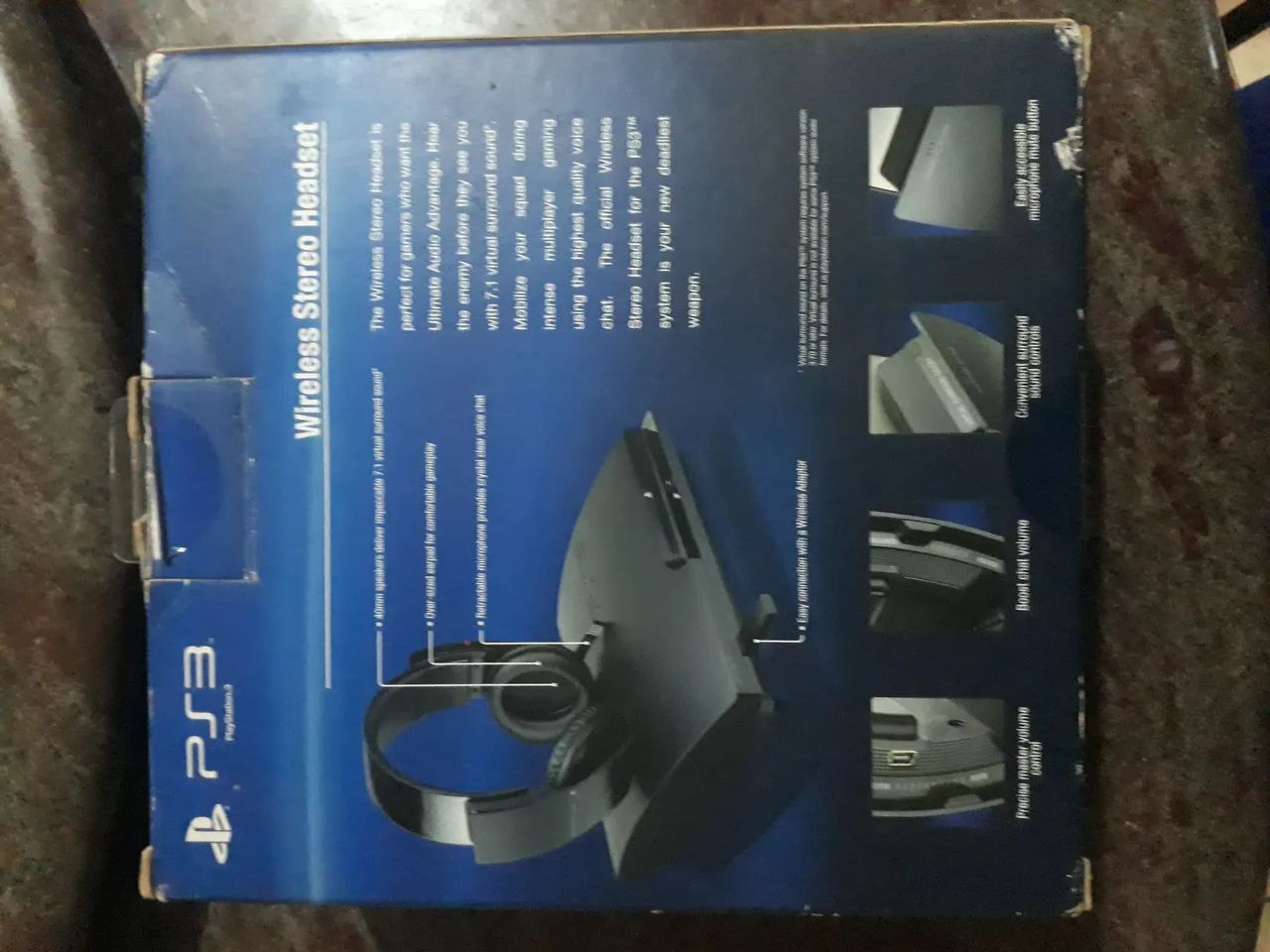 Fone wireless stereo headset 7.1 PlayStation 3 - Foto 2