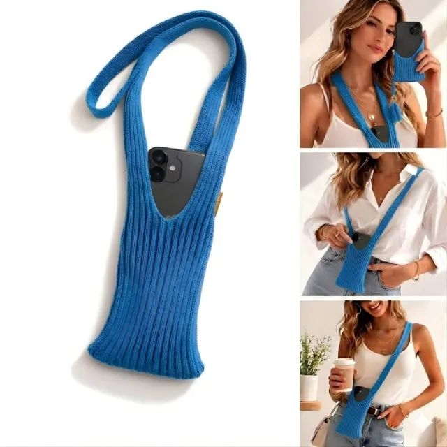 Capa Bolsa Phone Pocket Em Tecido 80cm [Azul] 