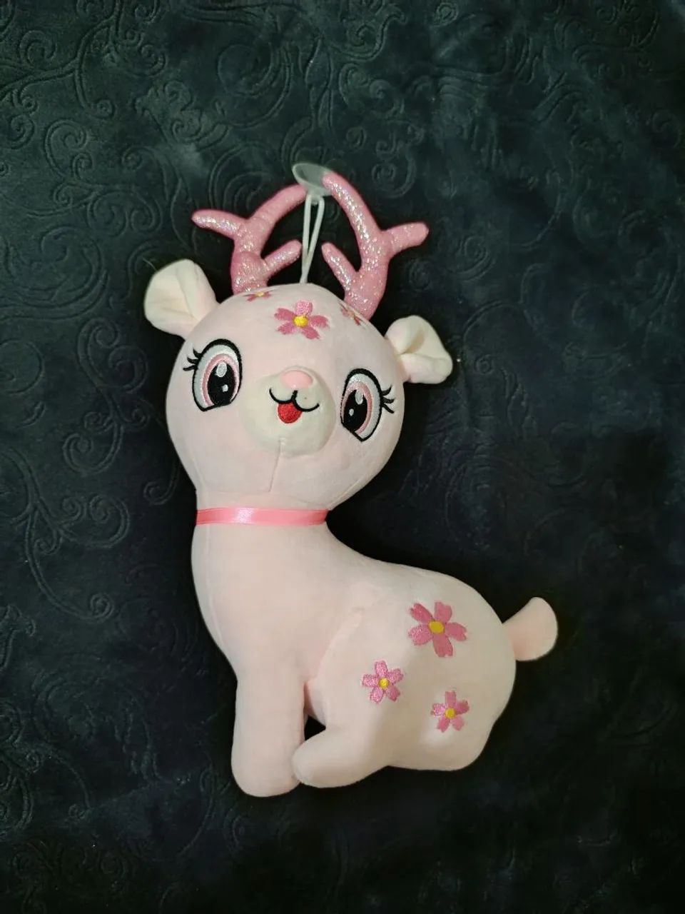 Pelúcia Rena de Natal Rosa 