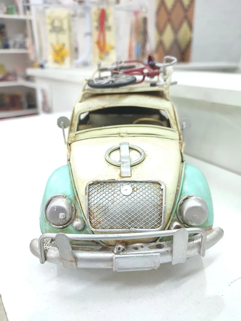 Fusca Retrô de Metal - 24cm - Foto 2
