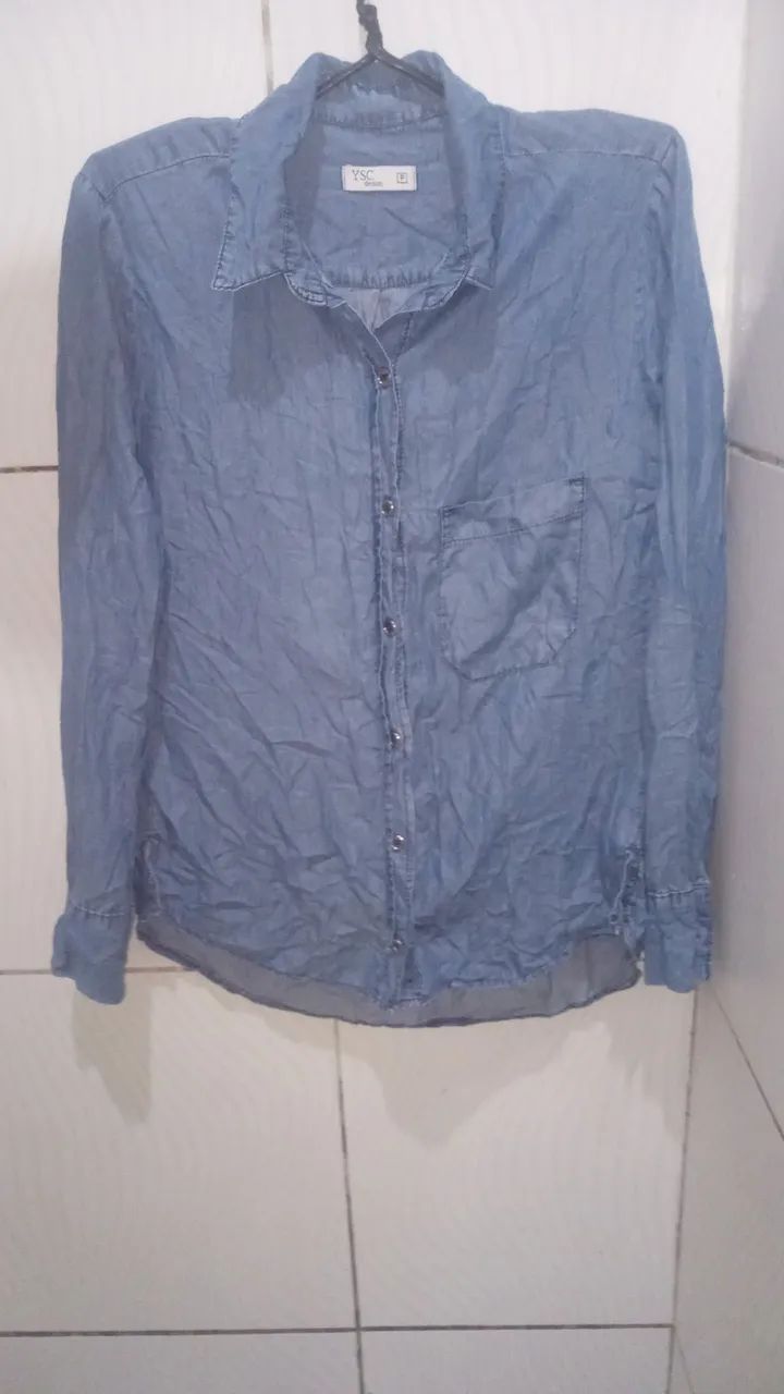Camisa Box Azul Claro Feminino P - Foto 2