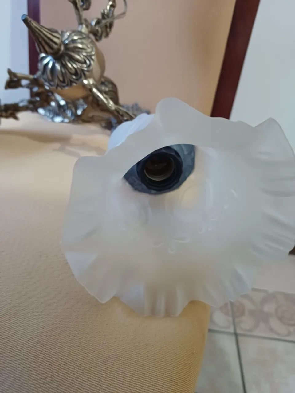 Lustre de Bronze com 3 Arandelas - Foto 3