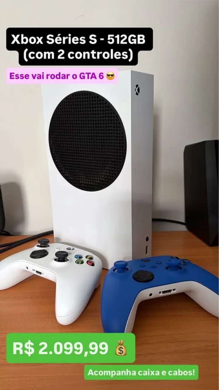 Xbox Séries S 512gb com 2 controles