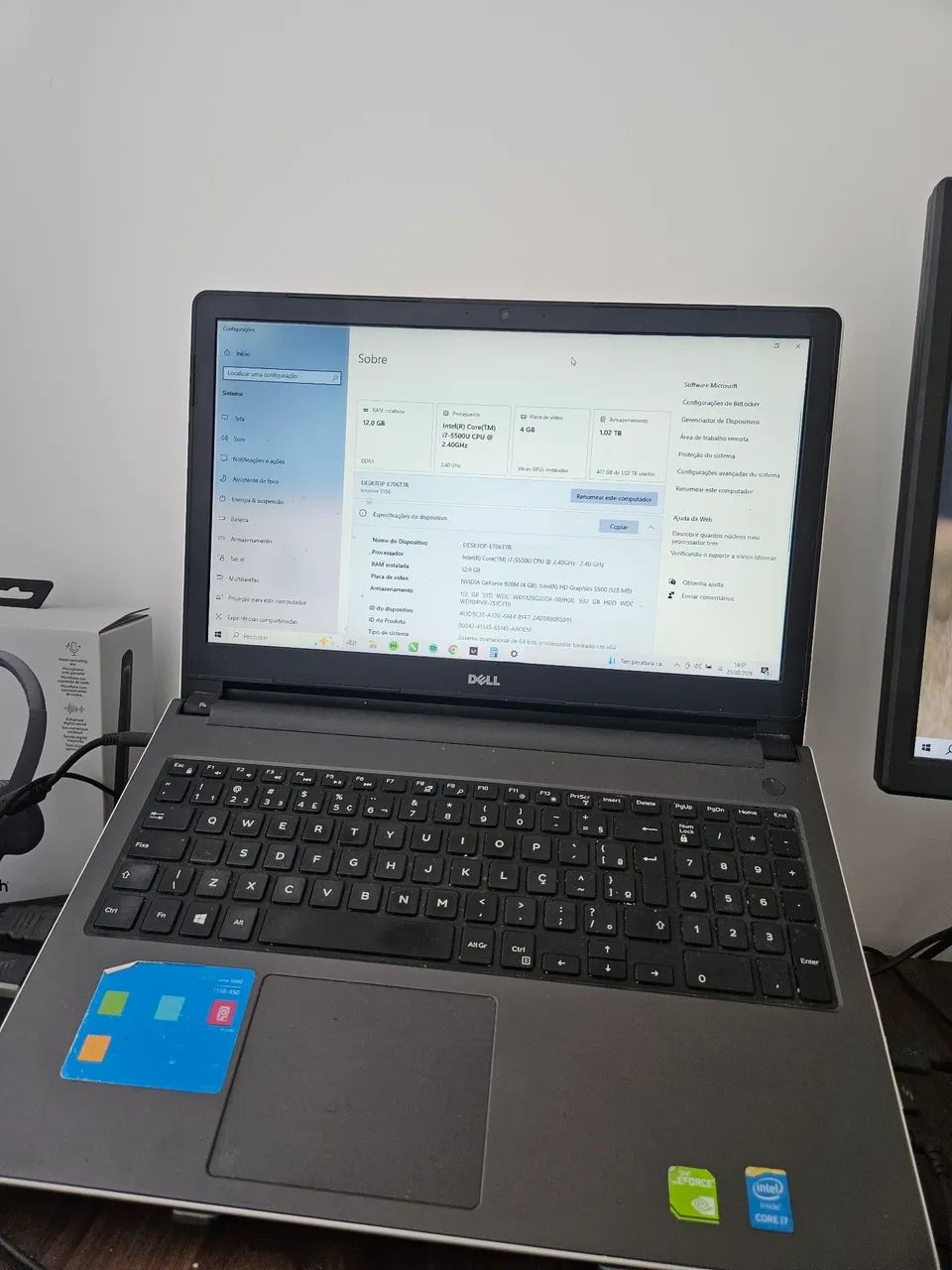 Notebook Dell Inspiron 5558 i7 - 12GB RAM - SSD + HD - Foto 2