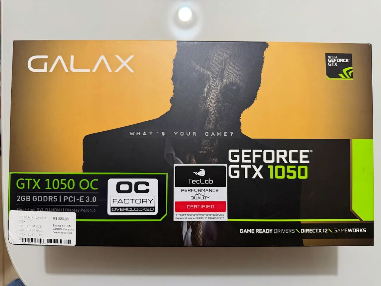 Placa de Vídeo GTX1050