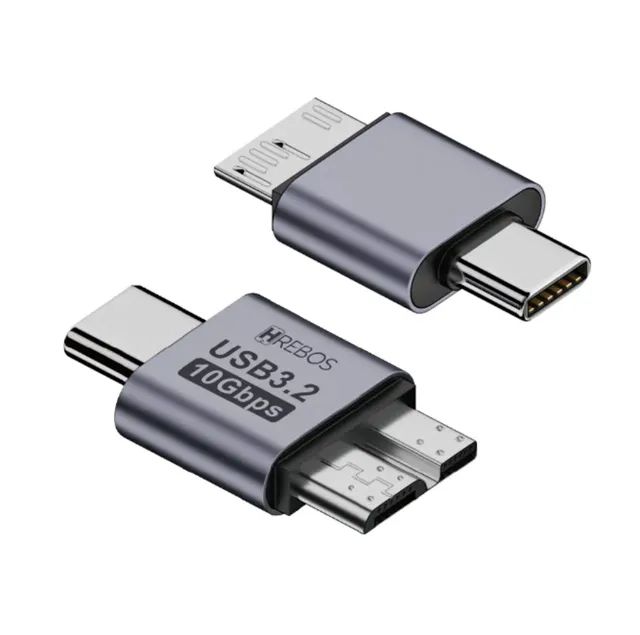Adaptador Tipo-C Macho para Micro-B Macho | Usb 3.2 10Gbps - Hrebos - Foto 5