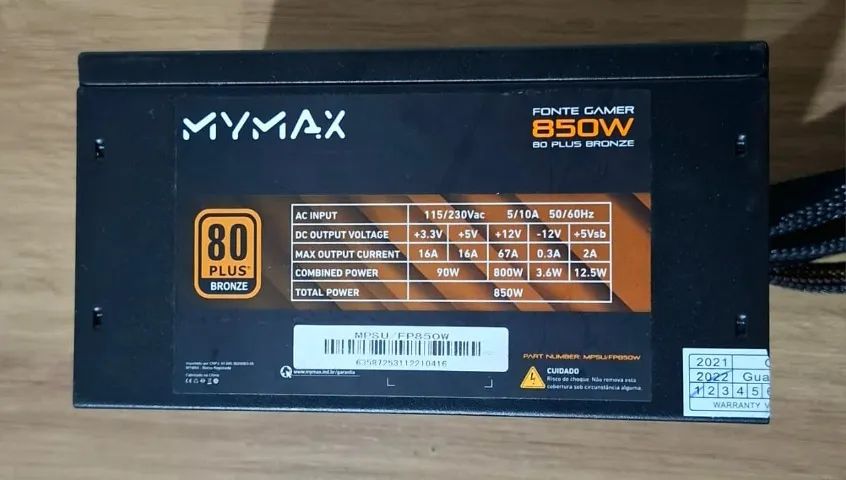 Fonte Gamer ATX 850W 80 Plus Bronze - Foto 3