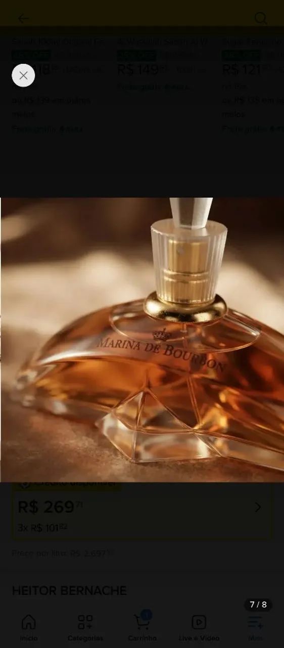 marina de bourbon classique 100ml original lacrado  - Foto 3