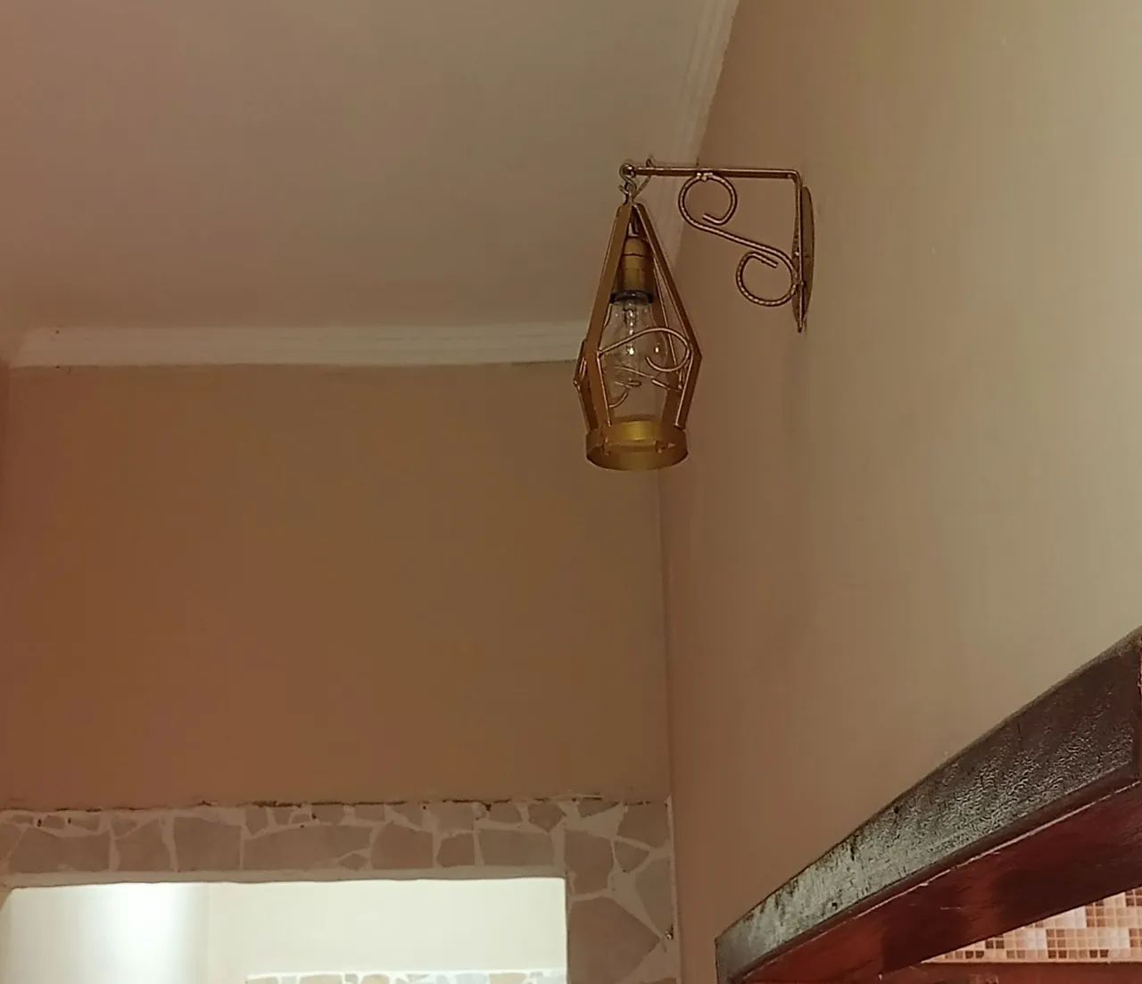 Par de luminária, arandelas rústicas, ferro, R$ 90,00!!!! - Foto 3
