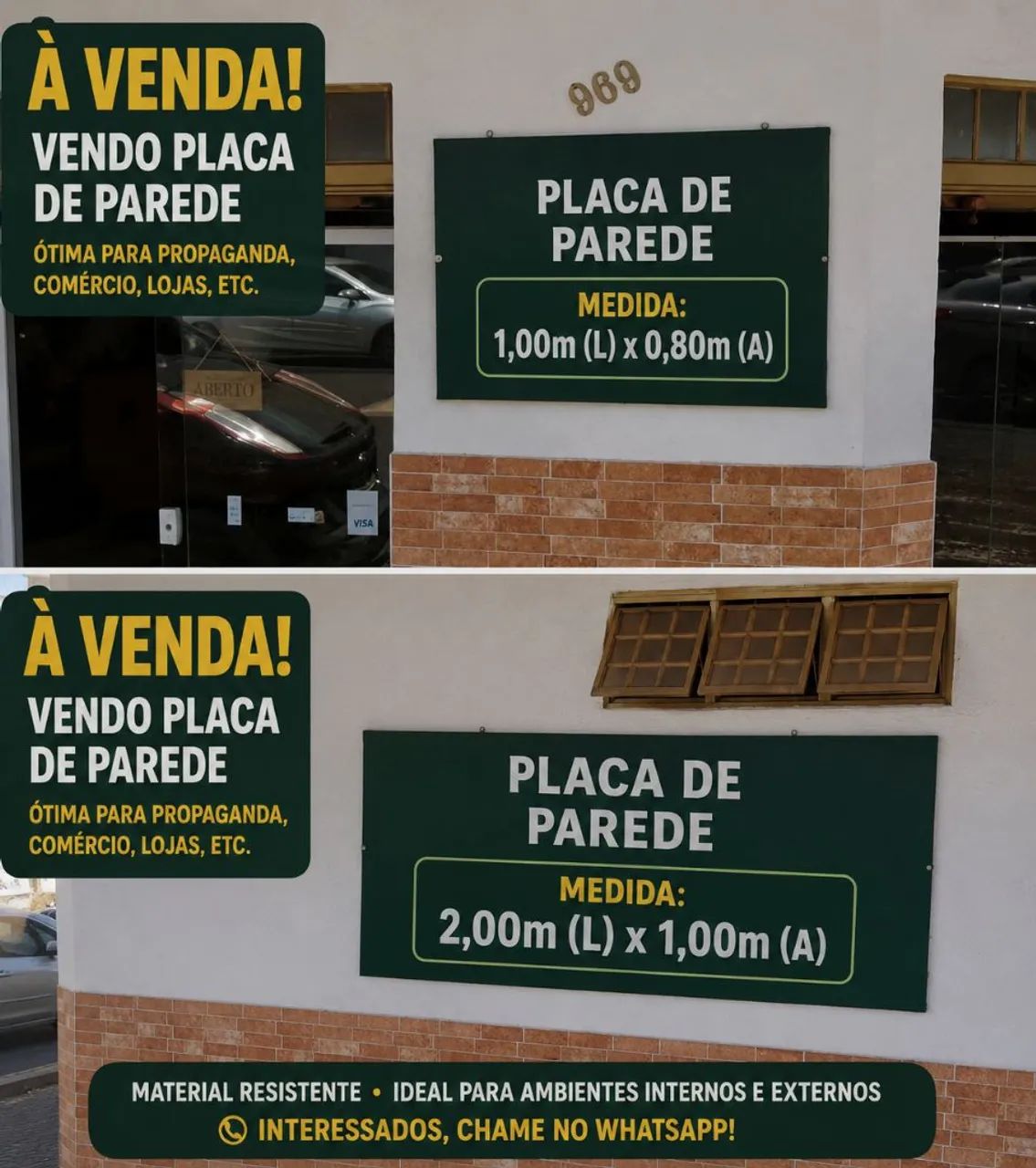 Placa de anúncio 