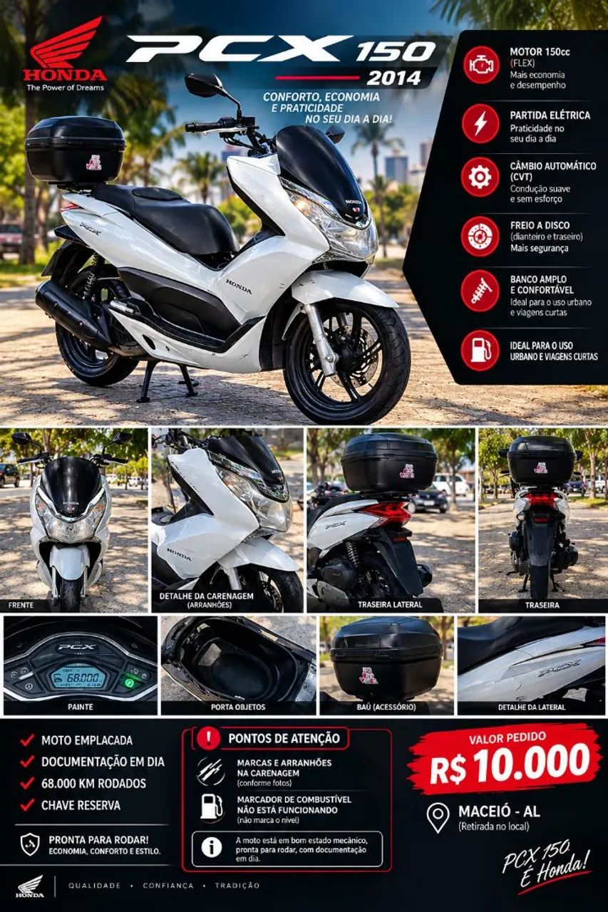 PCX Branca 2014 - Regularizada - Foto 3