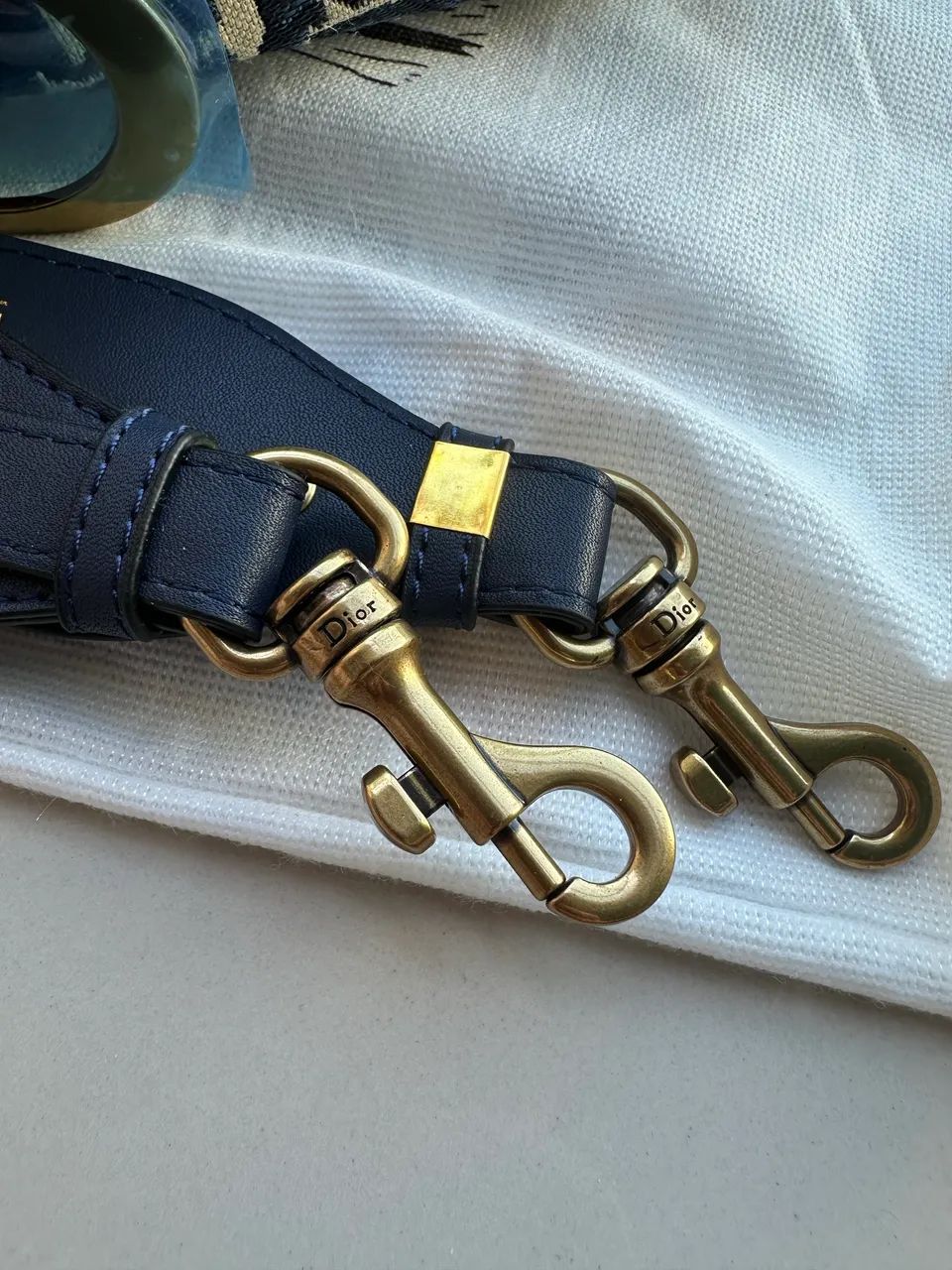 Dior - Bolsa Feminina bordada- azul marinho  - Foto 4