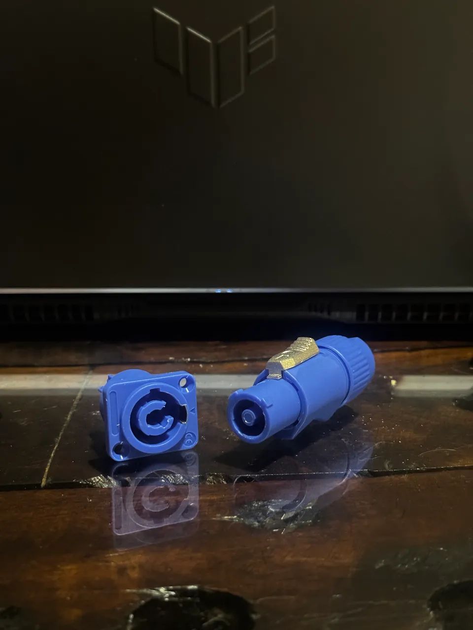 Kit 10 Conector Powercon Macho E Fêmea Azul 20a Tipo Neutrick - Foto 2