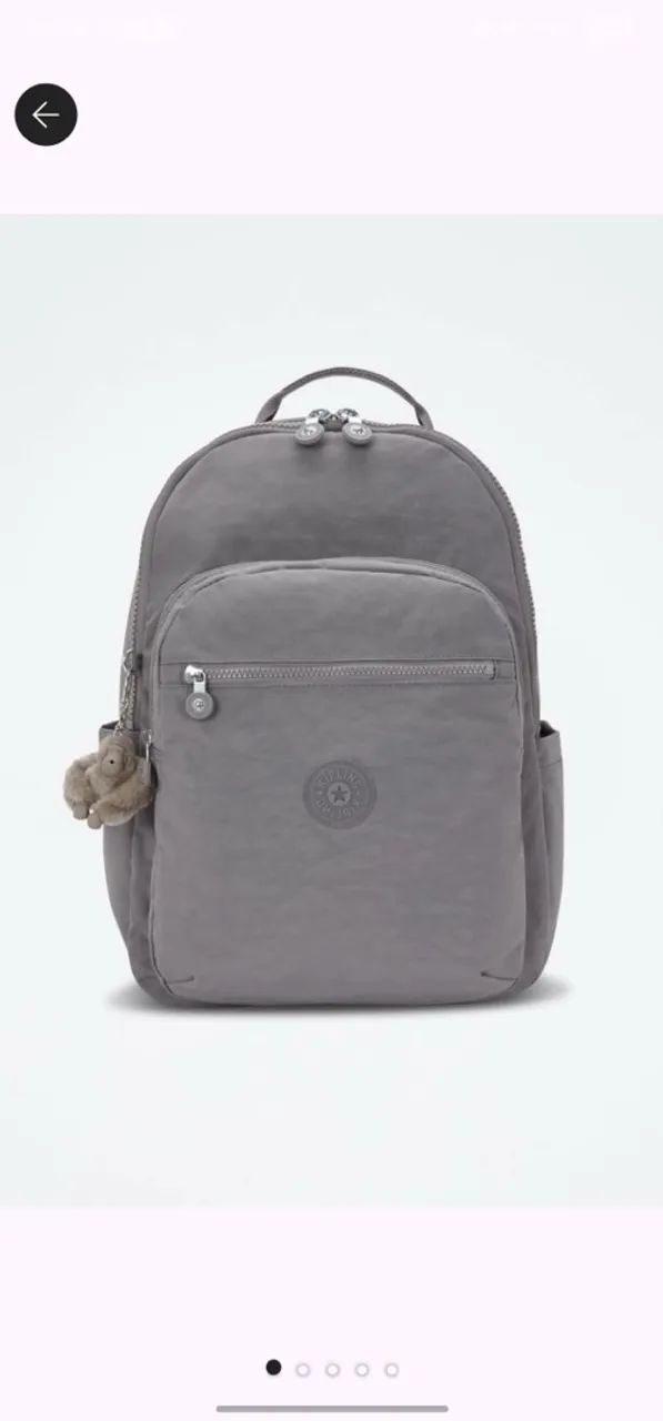 Mochila Seoul Kipling Cinza