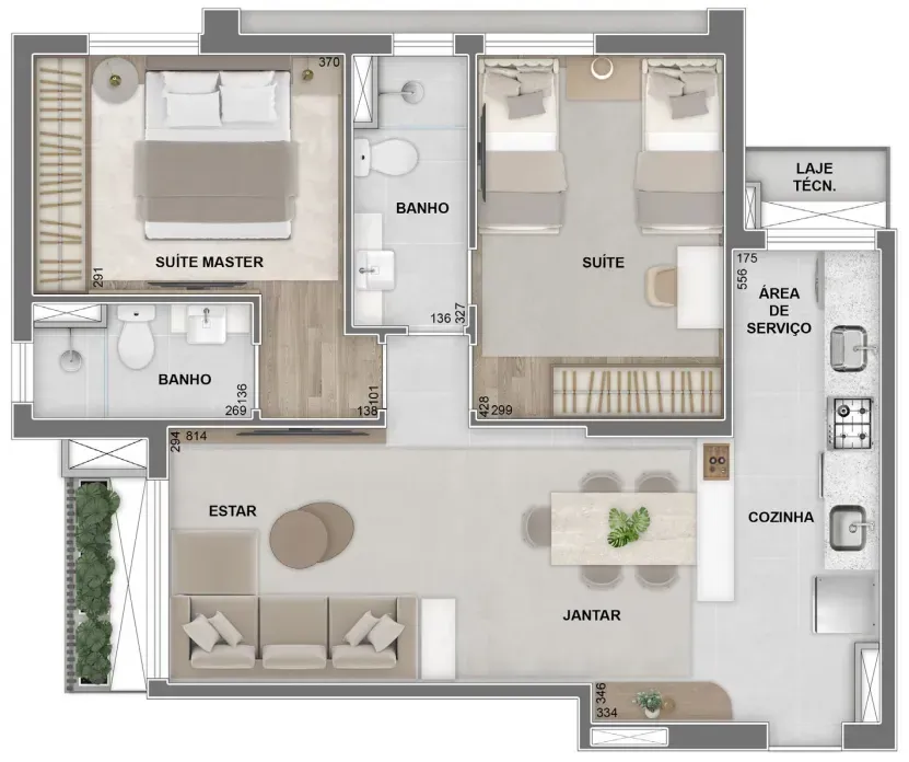 PLANTA 67m²