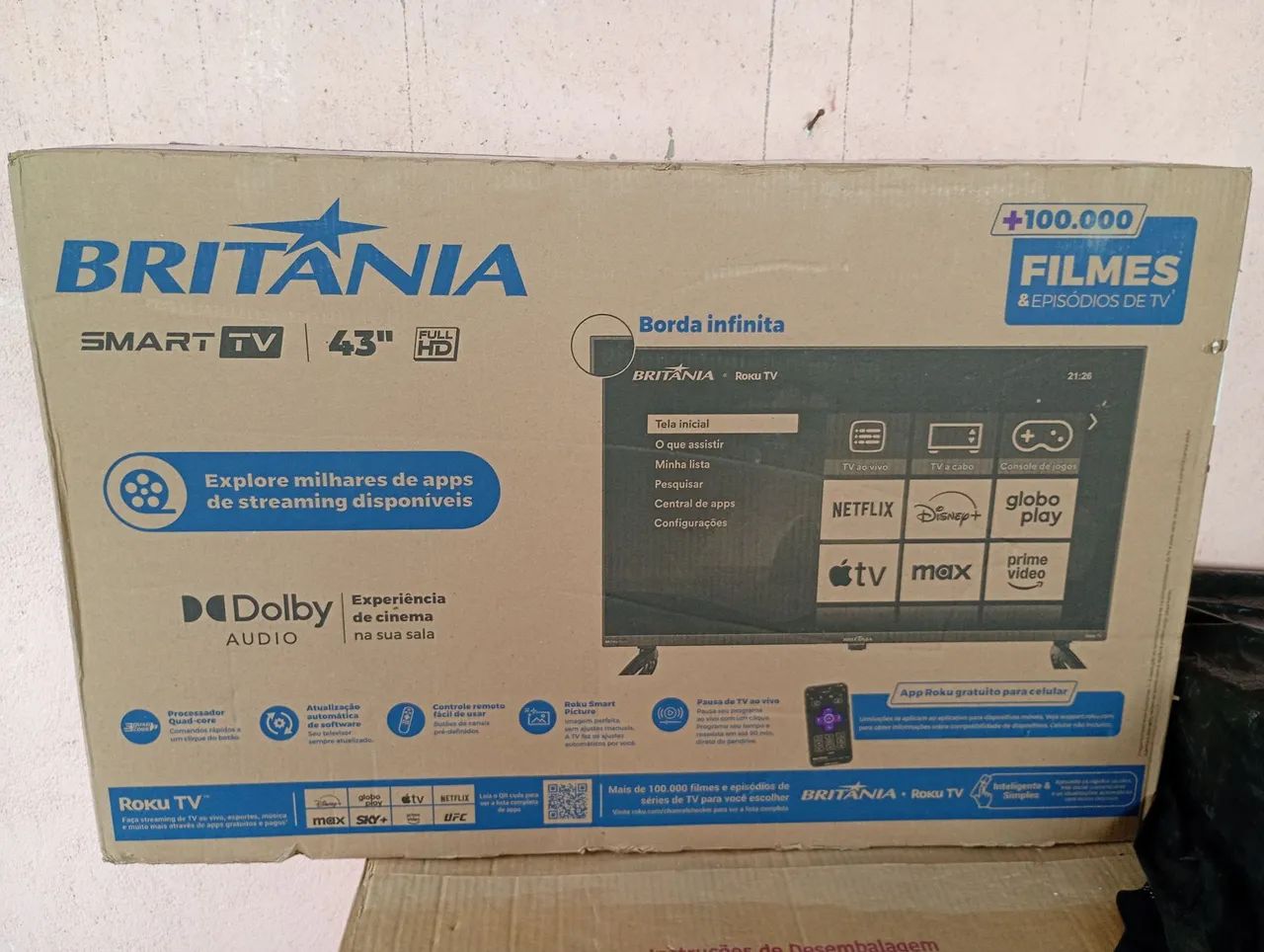 Smart tv 43 polegadas Britânia 