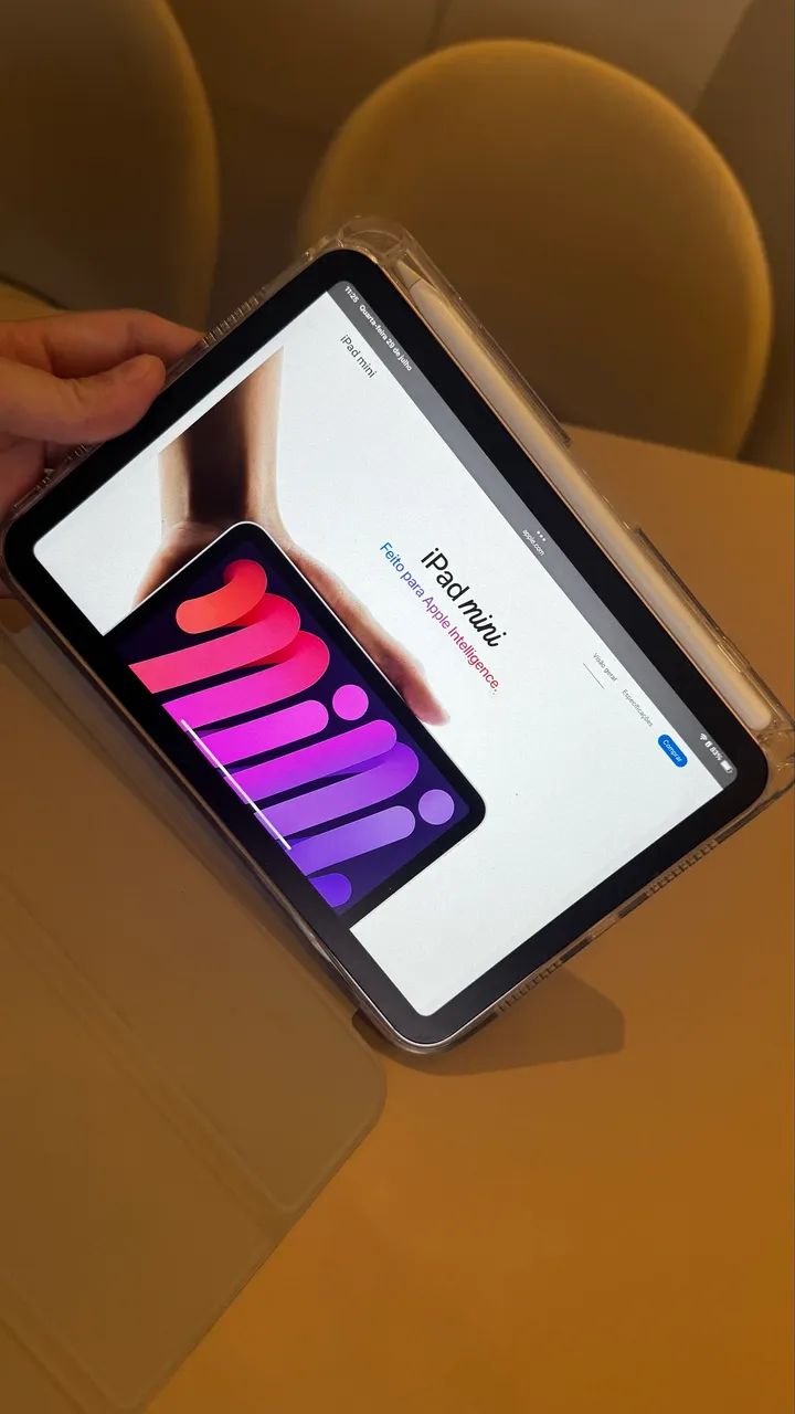 iPad MINI 6 Rosa 64gb + PENCIL + CAPA