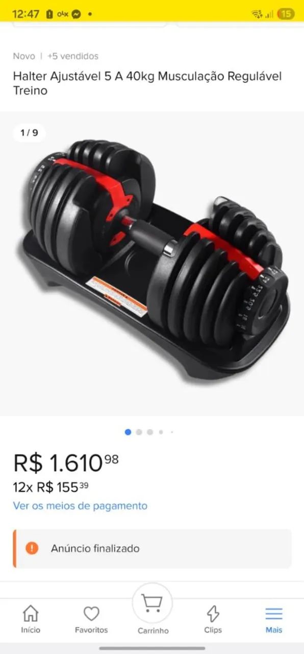 Aparelho de musculação 