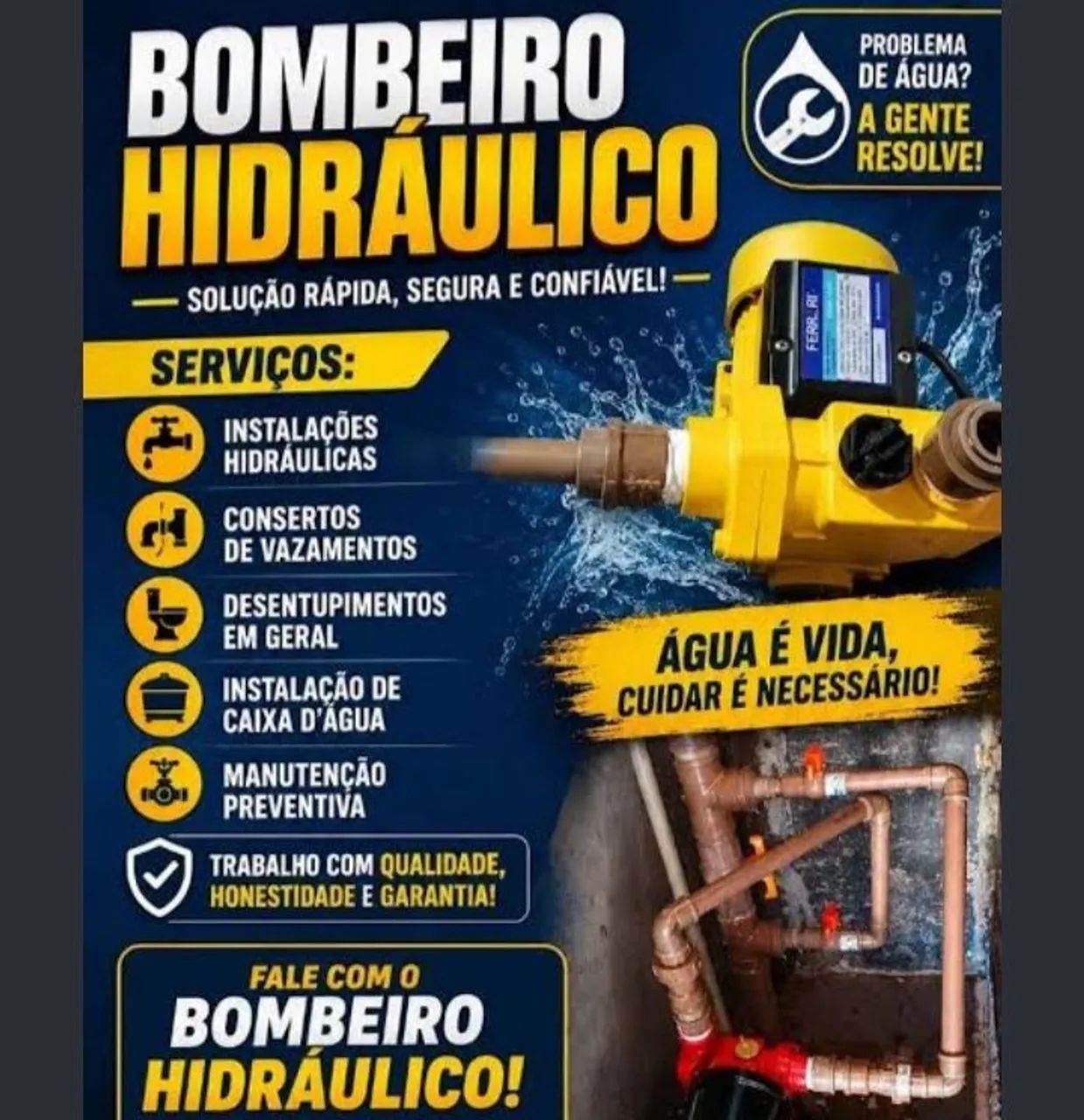 Bombeiro elétricista. 