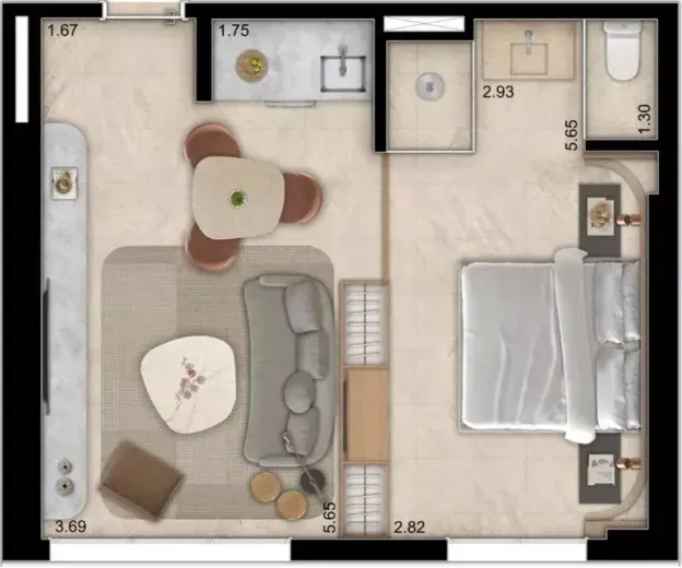 PLANTA 38m²
