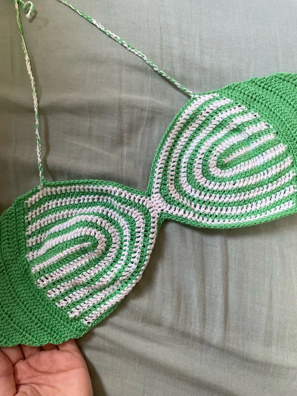 TOP DE CROCHÊ VERDE | Pronta entrega - Foto 5